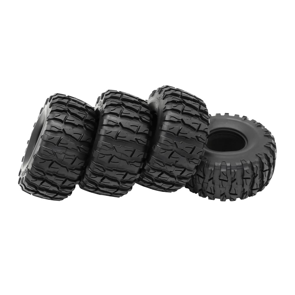 KINGCOO Pneumatici per auto RC, 4 pezzi RC Crawler, cerchi in gomma da 2,2 pollici, per scala 1:10 RC Rock Crawler, parti per Axial SCX10 D90 TF2 RR10 TRX4 TRX6 Tamiya Redcat HSP HPI Kyosho (138 mm-A)