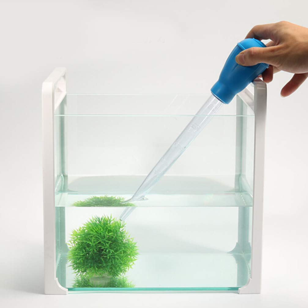 HANABASS 2sets Aquarium Cleaning Tool Kit Vacuum Gravel Pipette Dropper Feeder 50ml for Tank Maintenance 2pcs*2