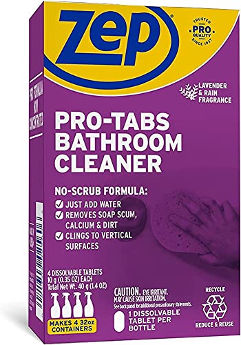 Zep PRO-TABS Bathroom Cleaner Dissolvable Tablets - 4 Tablets Per