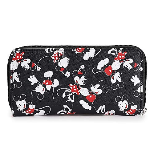Disney's Mickey and Minnie Mouse Zip Around Nylon Wallet, Lightweight2