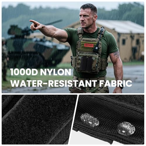 Image of OneTigris Tactical Double Pistol Mag Pouch,Open-Top Molle Mag Pouch for 9mm M4 /M16 /AR /AK, Magazine Pouch with Quick Release Insert