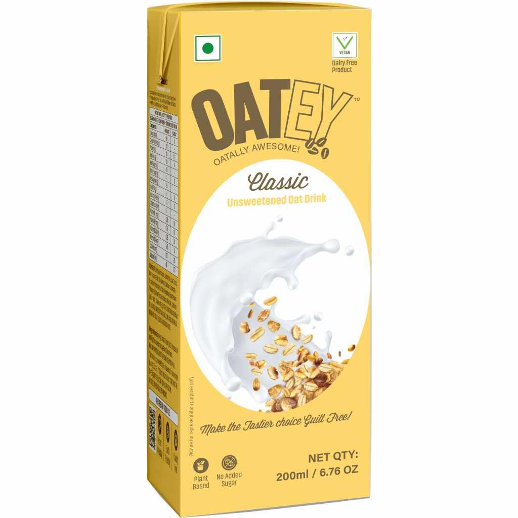(Pack of 8) OATEY Classic Oat Milk- Unsweetened, Non-dairy, Vegan, Hormone Free, Nut free, No-added sugar, 200ml (Original Oat Milk) (B0D5HR67XZ) Amazon Price History, Amazon Price Tracker