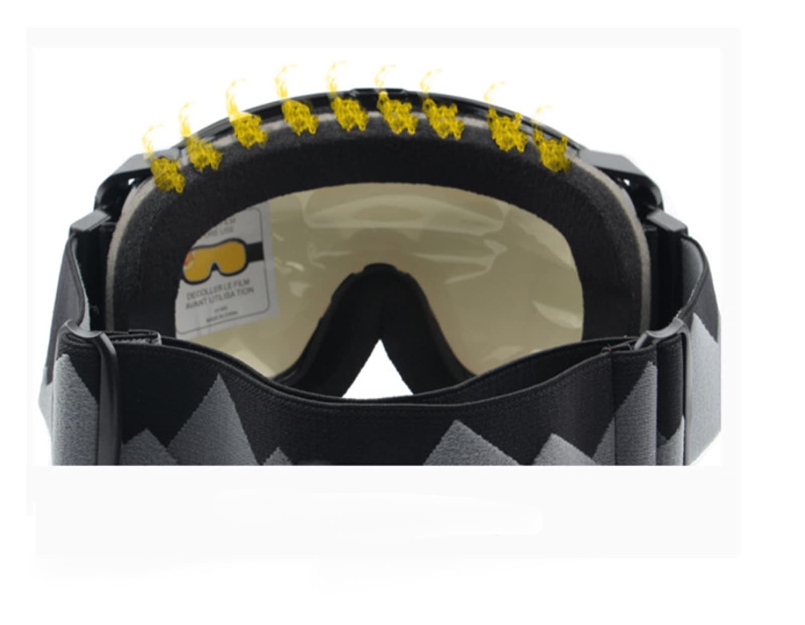QINQIN Gafas de Sol de esquí Ajuste for Las Gafas de esquí Anti-Niebla con Lentes de día Soleado y Opciones de Lentes de día Nublado, Gafas de Sol de Snowboard Desgaste sobre Gafas RX