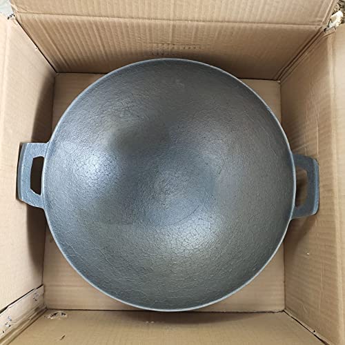 Olla de Hierro Fundido Tradicional con Dos Asas, Wok 40 cm miniatura 7