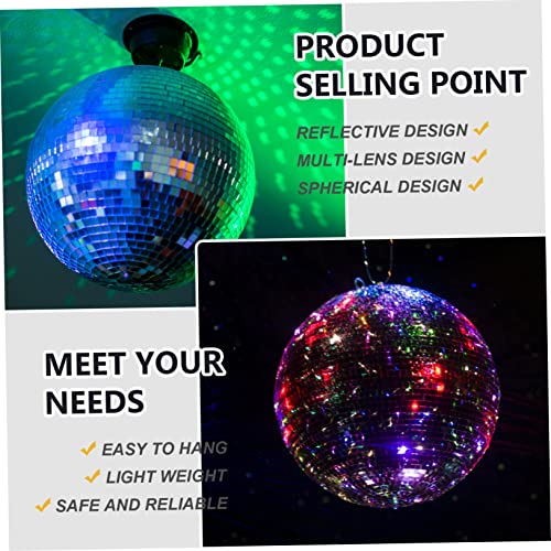 Bola espejada decorativa Toddmomy, esfera reflectante plateada para fiestas, discotecas y eventos temáticos miniatura 7
