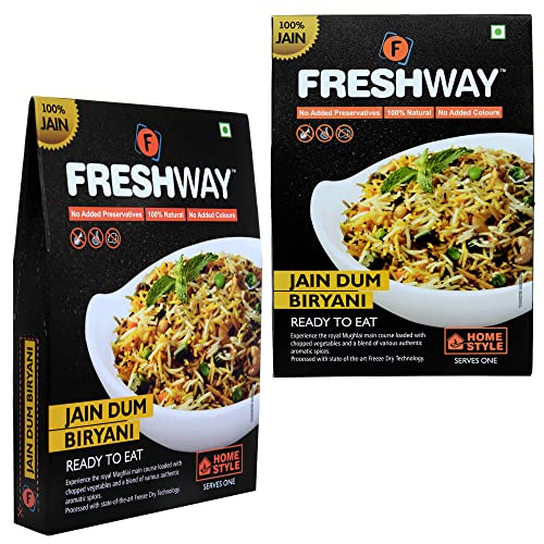 Image of JAIN DUM BIRYANI Combo Pack of 2, Travel, Instant Food Ready to eat Ready to Cook in 5-7 Min