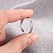 MILACOLATO 1mm 925 Sterling Silver Rings for Women 18K Wihte Gold Plated Knuckle Pinky Thumb Stacking Ring Minimalistic Point Finger Thin Band Ring Comfort Fit Size 7