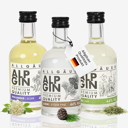 AlpGin 3er Probier-Set - Holunder, Heu und Zirbe je 50 ml