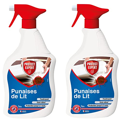 PROTECT EXPERT Anti Punaises De Lits & Acariens - Elimine les punaises de lit Larves et Adultes -...