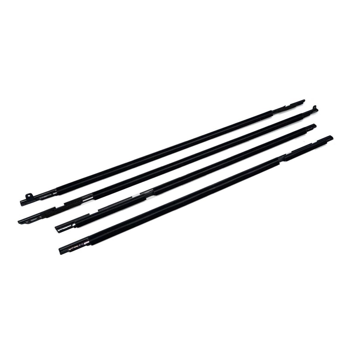 Syxlsjw Black Sealing Strip 4Pcs Outer Windows Rubber Weatherstrip Door Sealing Belt Moulding Trim For Lexus For Lx450 1996 1997 1998(Black)