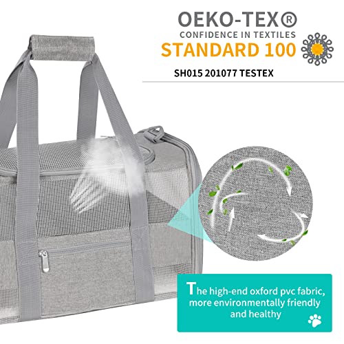 Cussiou Large Cat Carrier Dog Carrier, Pet Carrier For 2 Cats Large Cats, Dog Carrier For Medium Small Dogs, Collapsible Soft Sided Pet Carrier For Cats Dogs Puppy Of 25 Lbs, Grey #TOP1