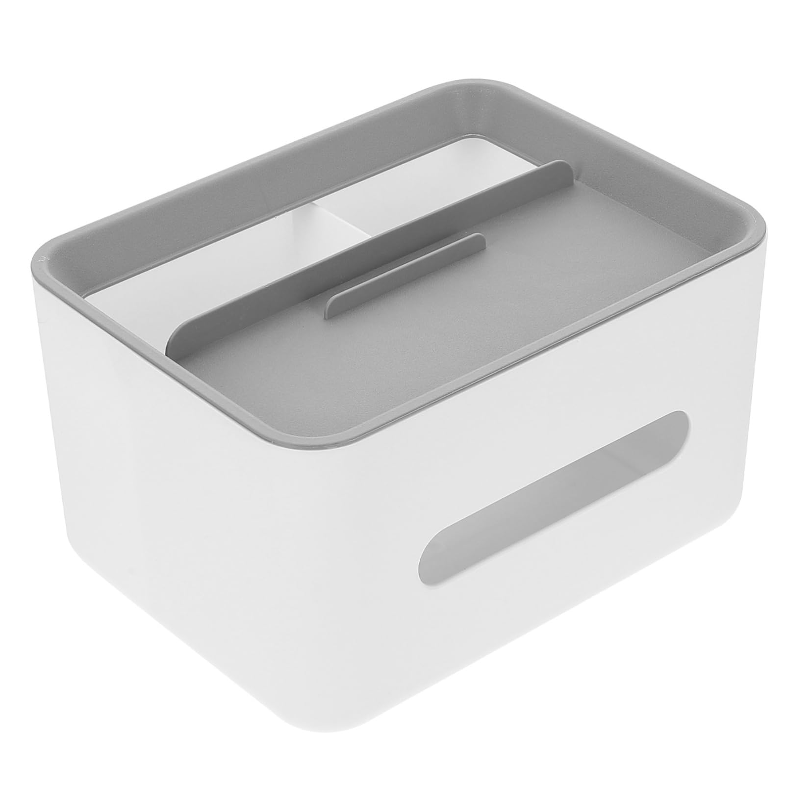 Boîte à Mouchoirs En Plastique Noir Avec Couvercle - Dimensions ~20.5x12x10cm - Pour Bureau, Salon, Salle De Bain - Design épuré