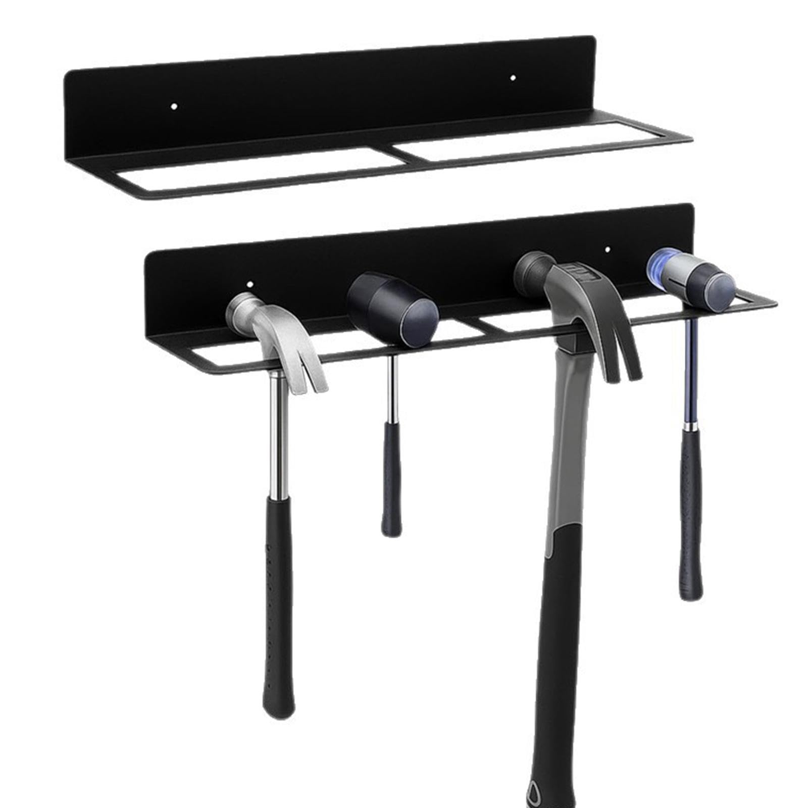 Soporte Organizador de Herramientas Estante Multiusos de Pared para Llaves Porta Herramientas Aleación de Acero Ahorro Espacio Adecuado para Garaje, 2 Piezas