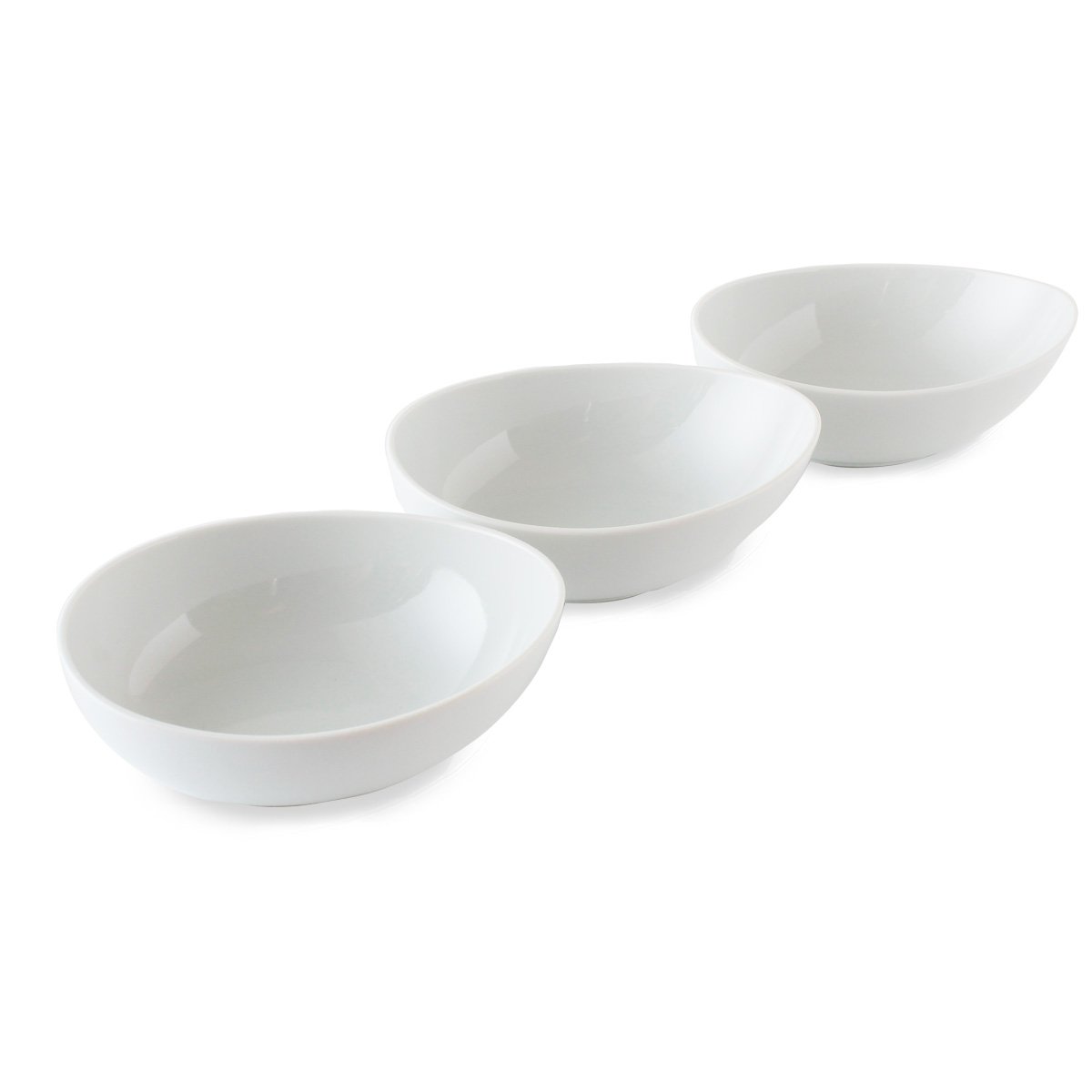 Hasami Ware Serving Bowl Set of 3 White Porcelain K Shape 12oz CtoC Japan