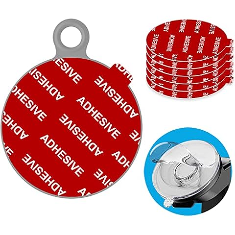 Anteel Dashboard Pad Mounting Disk Sticky Adhesive Replacement Kit, 6pcs 3.15"(80mm) Circle Heat Resistant Double-Sided Stickers for Suction Cup Car Phone Holder Disc & Windshield Dash Cam Cover
