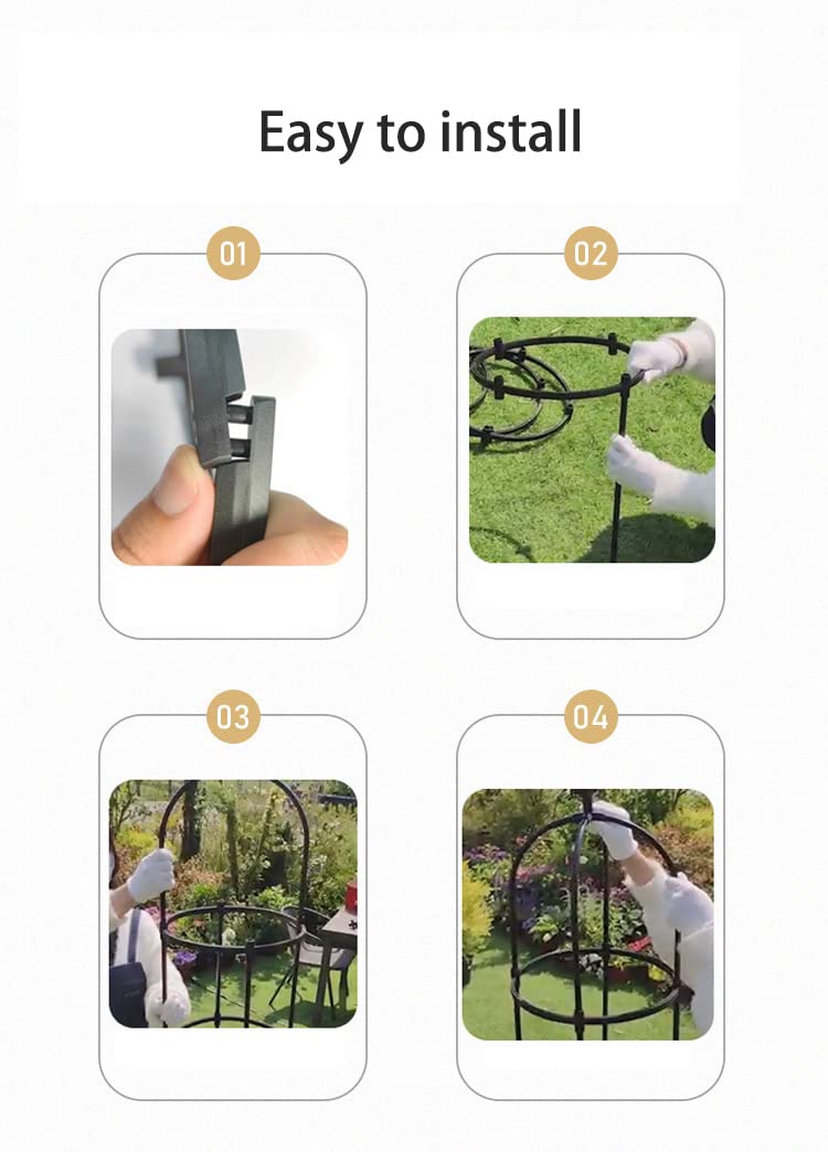 Treillis de jardin pour plantes grimpantes - Cage de support pour plantes grimpantes - Tour obélisque - Support pour plantes d'intérieur en pot, treillis pour plantes grimpantes, tomates, fleurs,