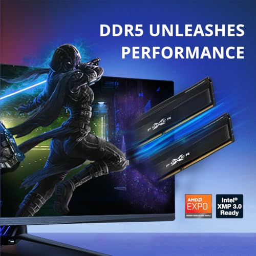 Image of SP Silicon Power XPOWER Zenith DDR5 16GB 6000MHz CL36 1.35V UDIMM Gaming Desktop Computer RAM Memory, Black (SP016GXLWU60CFSE)