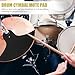 SUPVOX 2Pcs Drum Cymbal Mute Pads, Silent Pads for Quiet Practice, Black Rubber and Cloth Drum Mutes, 12.99 X 8.46 X 0.11 Inch, Ideal for Home Practice and Noise Reduction