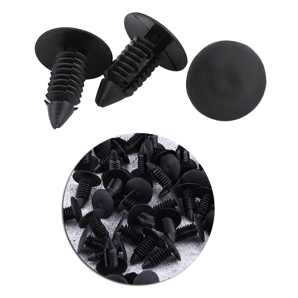 Lot De 50 Clips De Garniture Auto D146 - Plastique Et Nylon, 15,1 Mm - Pour Panneaux De Portes, Pare-chocs, Ailes - 13
