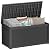 Decksplore 320 Gallon Outdoor Storage Box Waterproof Lockable Resin Deck Box Large, Patio Storage Bin for Pool Accessories Cushion Furniture, Garden Tools, UV-Resistant Outside Delivery Black