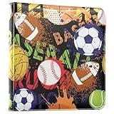 Fisyme Sport Ball Photo Album Self Adhesive DIY Scrapbook Album for 2x3 4x6 5x7 6x8 Pictures 20 Pages Memory Book for Family Wedding