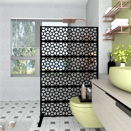 Outdoor Privacy Screens And Panels For Patio Metal Privacy Fence Screen With Freestanding Decorative Room Divider For Balcony Deck Garden Backyard Swimming Pool 6 Ft #TOP1