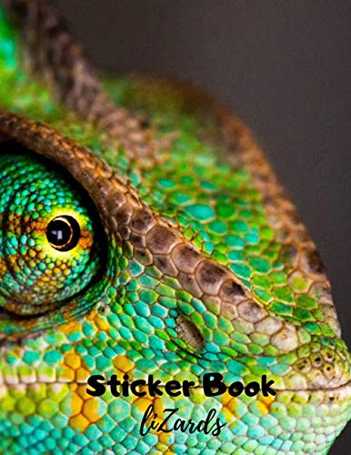 Blank Sticker book for collecting lizard stickers: Premium cover empty papers to put in stickers, for kids toddlers, Activity Book for drawing Sketching Doodling Writing