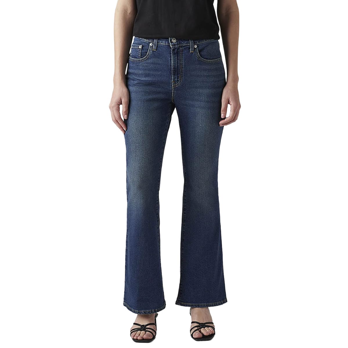 Women's 726 Mid Indigo Flared Fit High-Rise Jeans-image-11