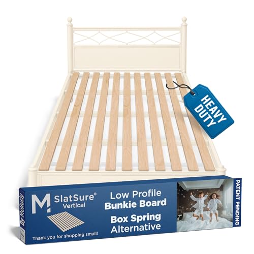 Meliusly SlatSure Queen Size Bunkie Board – Heavy Duty Vertical Bed Slats & Foldable Wooden...