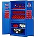 Werkzeugschrank TC02AM Werkstattschrank mit Schubladen Flügeltüren Metallschrank 3 Fachböden Pulverbeschichtung 185 cm x 92 cm x 50 cm (Blue)