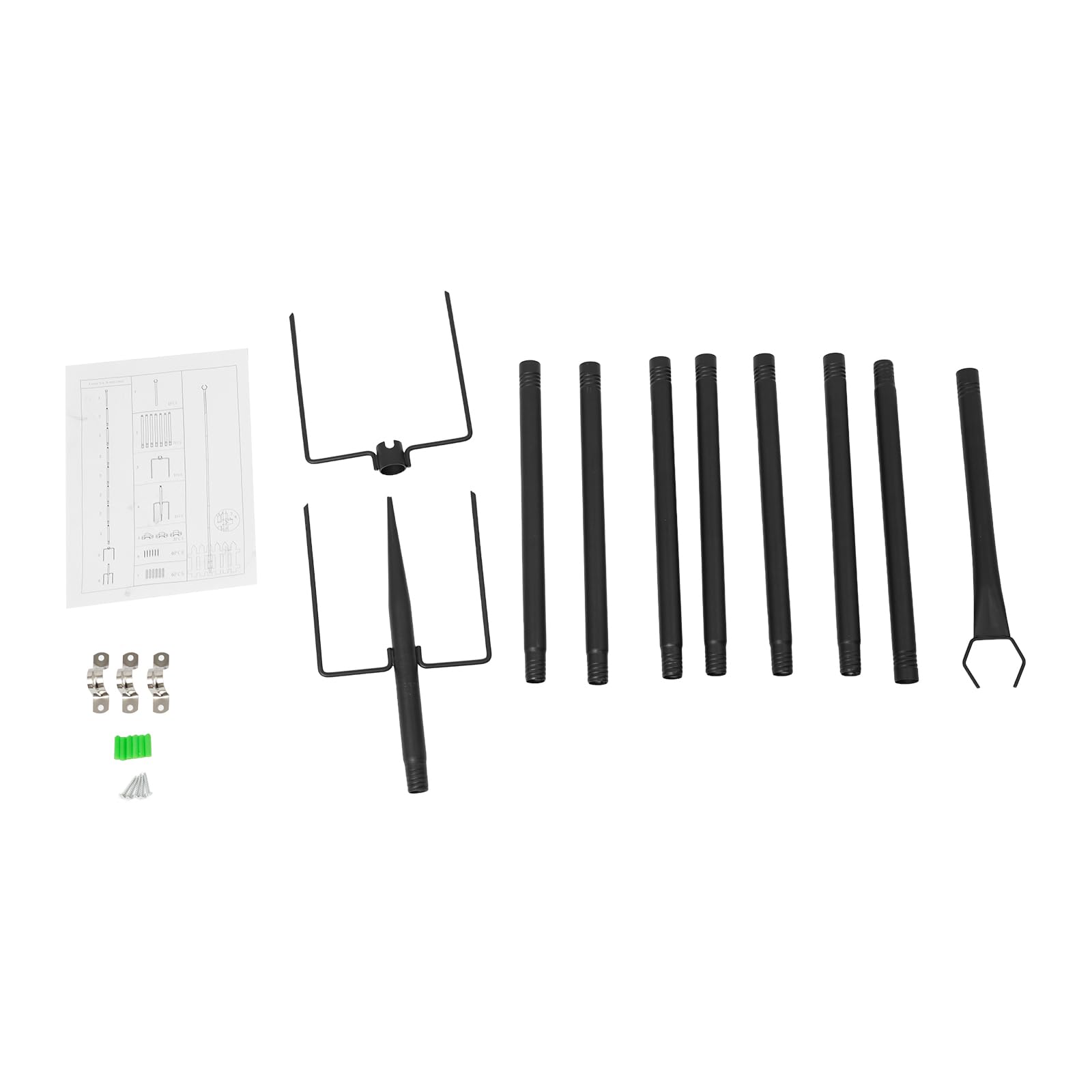 4 Stück Outdoor String Lights Pole, Außen Hängende Lichtstangen