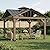 SUNJOY 12 x 12 ft. Hardtop Gazebo 2-Tier Wooden Cedar Frame Outdoor Gazebo with Ceiling Hook for Patio, Backyard, and Garden, Brown