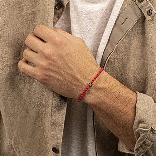 Karma And Luck - Guardian Of Blessing - Men's Bronze Brass Red String Adjustable Drawstring Closure Bracelet With Hamsa Amulet Handmade With Love In Bali #TOP2