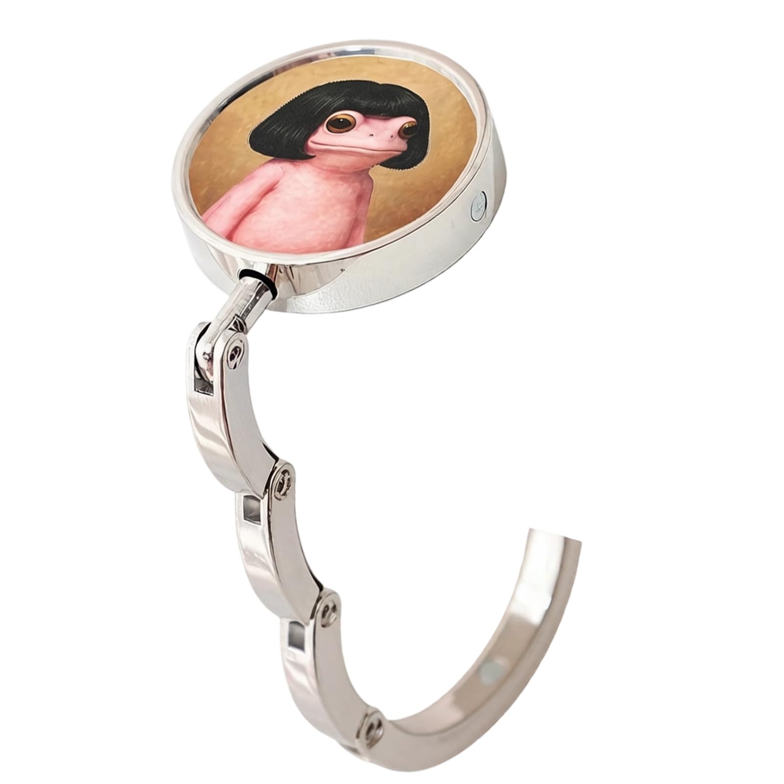 BOYANDM Round Foldable Table Hook Alloy Metal Hanger for Bags and Accessories with Nonslip Base Design Hanger Lomg Lasting Hook