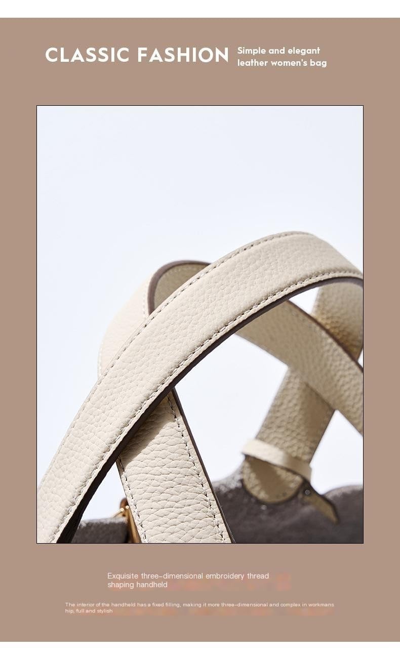 Bolso Cubo De Cuero, Bandolera