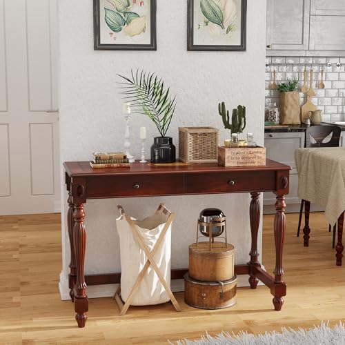 L shaped solid wood executive desk