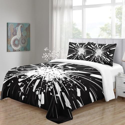 Housse de couette avec fermeture éclair microfibre 200x200 imprimé 3D