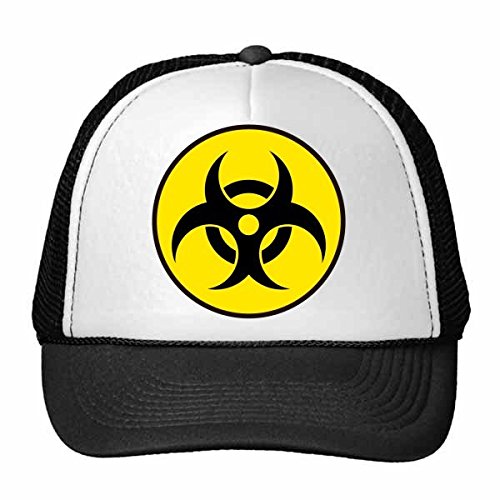 Gorra infantil de nylon para excursiones y parques con patrón de radiación amarillo