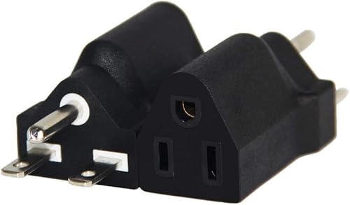 Miniatura 3 de Adaptador de enchufe de EE. UU. 6-15P a 5-15R, convertidor eléctrico, 3 puntas, 110 V  120 V a 220 V  240 V, 15 A, negro, 4 unidades