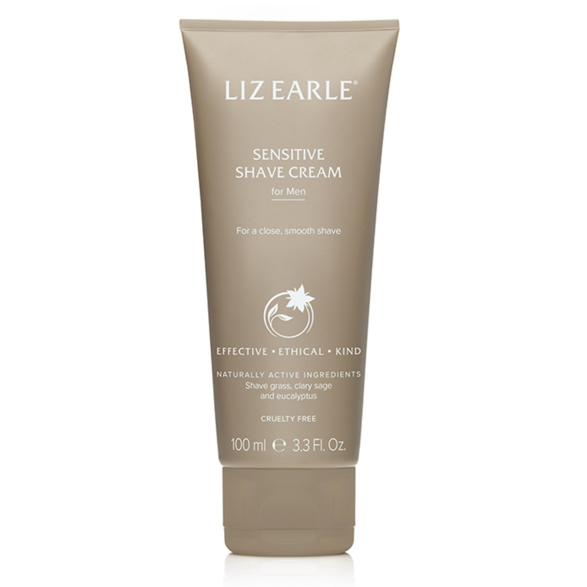 Liz Earle Sensitive Shave Cream 100ml for Men - Eucalyptus & Lavender, All