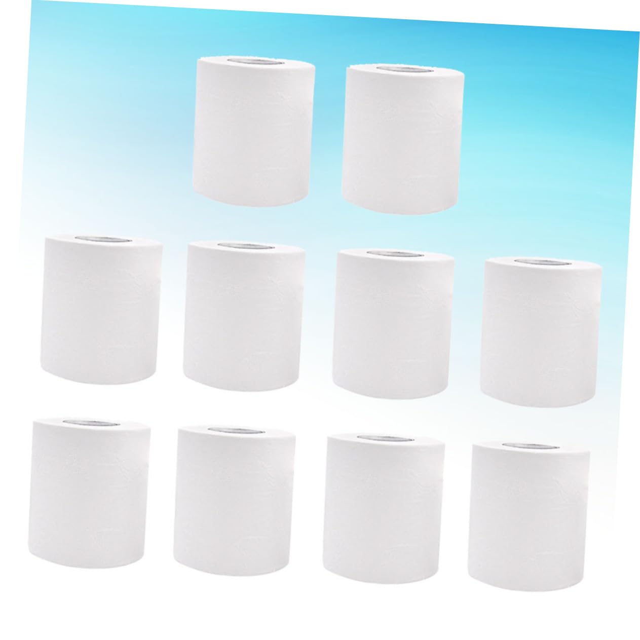Petit Rouleau de Papier Toilette 100g, 10 Rouleaux, Pâte de Bois