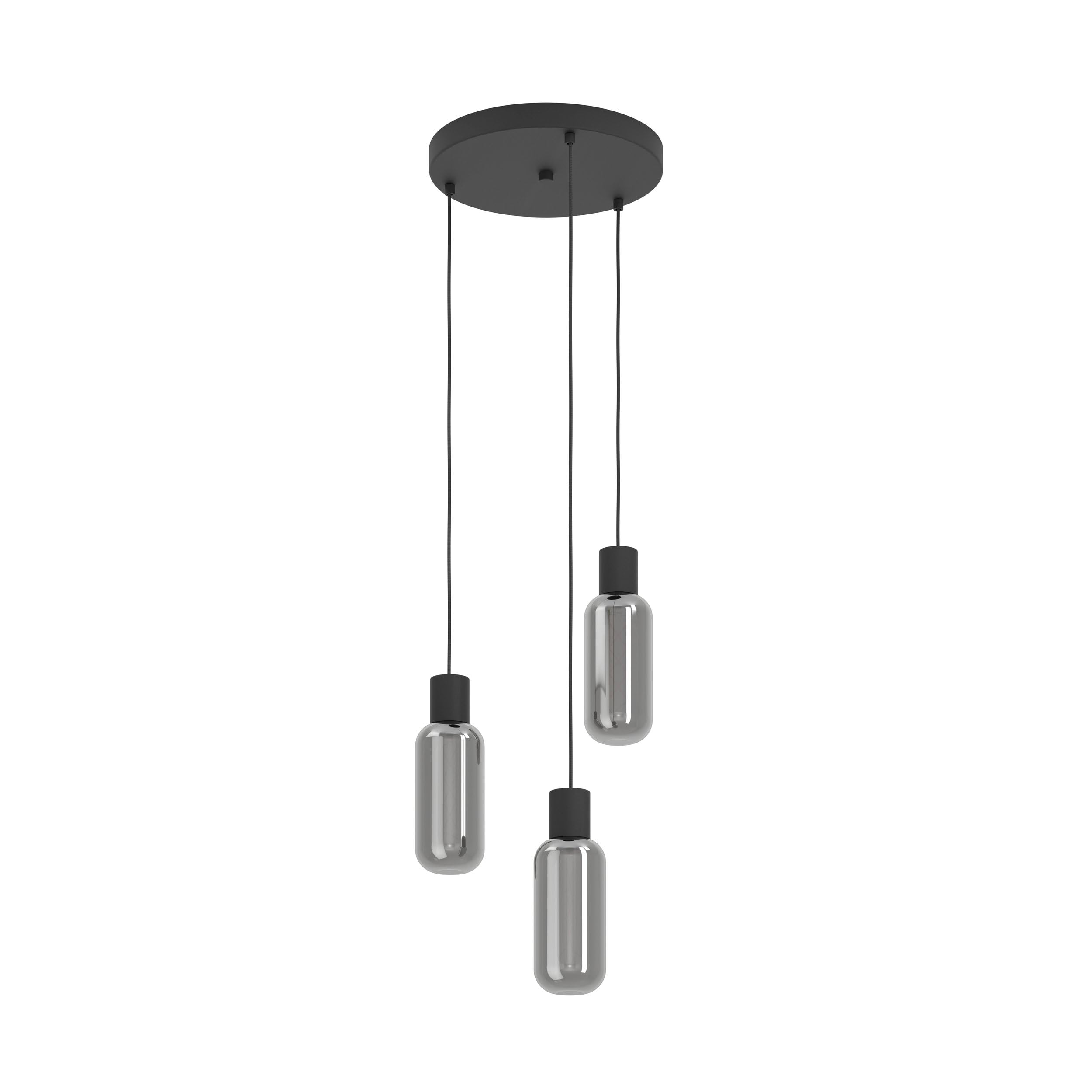 Eglo Cluster Pendant Lamp Maione, Smoked Glass Above Dining Table — image 1