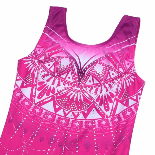 Image of MODAFANS Leotards for Girls Gymnastics with Shorts Dance unitards Tumbling Biketards with Hair Scrunchie for3-13T