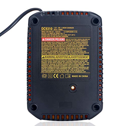 Lasica DEW-DC9310 Fast Charger Replacement For Dewalt 18V Battery Charger Dc9310 Compatible With Dewalt 7.2V-18V Xrp Nicad/Nimh Batteries Dw9116 Dc9096 Dc9098 Dc9099 Dw9098 Dw9099 Dw9096 Dw9072 Dw9061 thumb #5