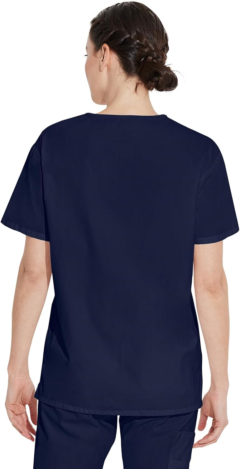 Dickies EDS Signature Scrubs for Women and Scrubs for Men, Unisex One Pocket V-Neck Top in Soft Brushed Poplin 83706