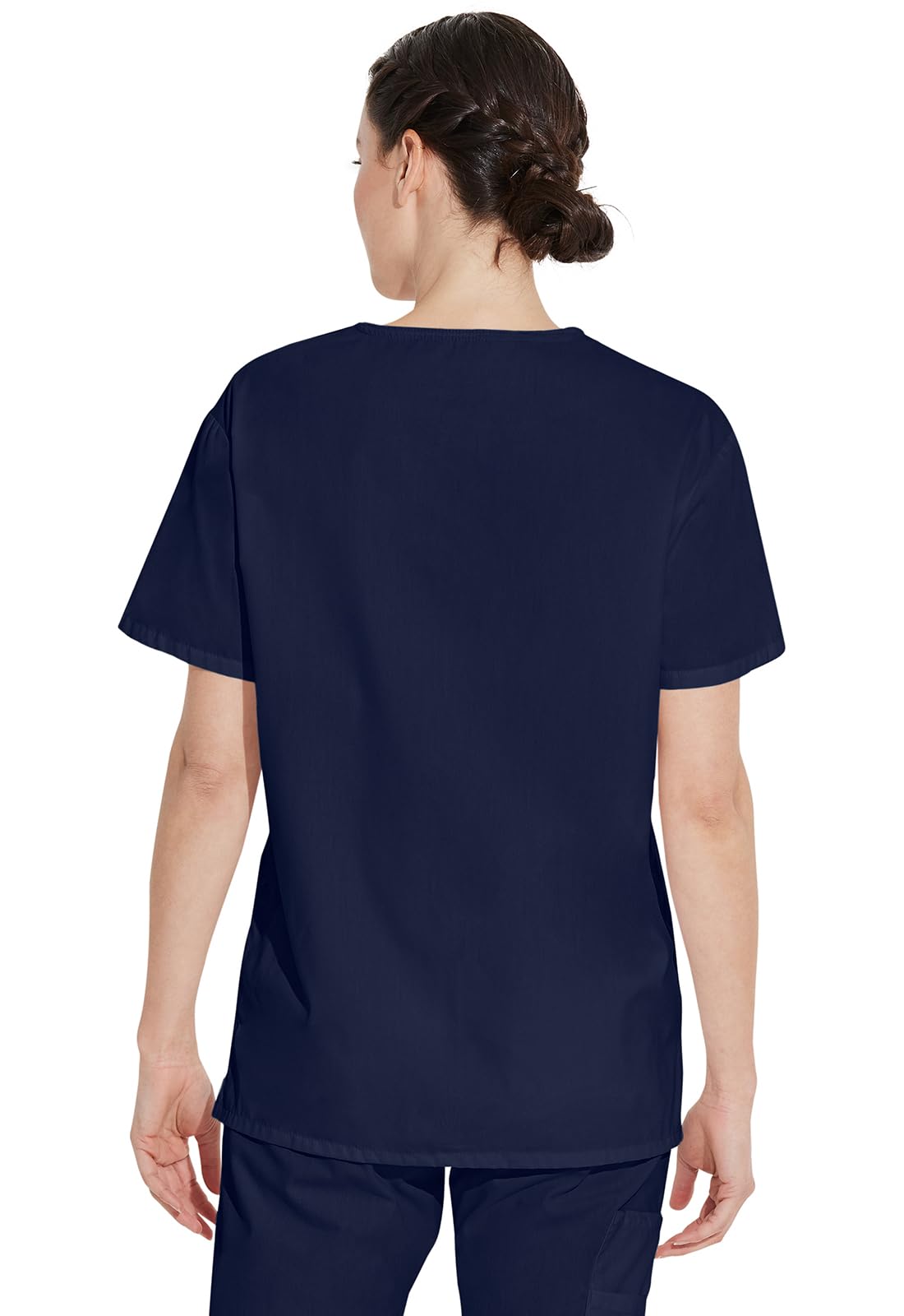 Dickies EDS Signature Scrubs dla kobiet i peelingi dla mężczyzn, unisex jedna kieszeń dekolt w serek top z miękkiej szczotkowanej popeliny 83706