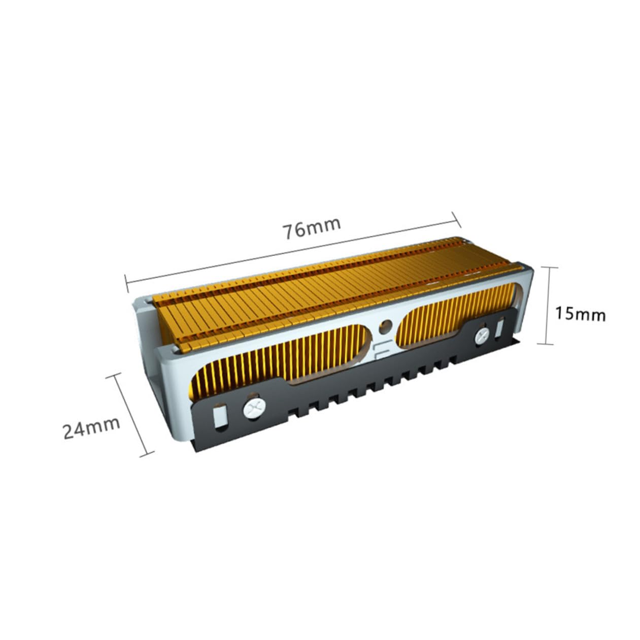 jojofuny 1pezzi Dissipatore Di Calore Albronze Per Unità Ssd Dissipatore Termico in Alette Di Raffreddamento Per Ssd Da Dorato Sabbiatura Antiruggine