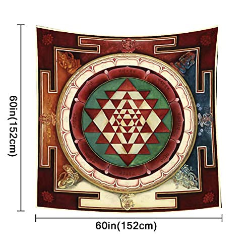 UHOMETAP Sri Yantra Tapestry Mandala Yoga 60X60" - Image 3