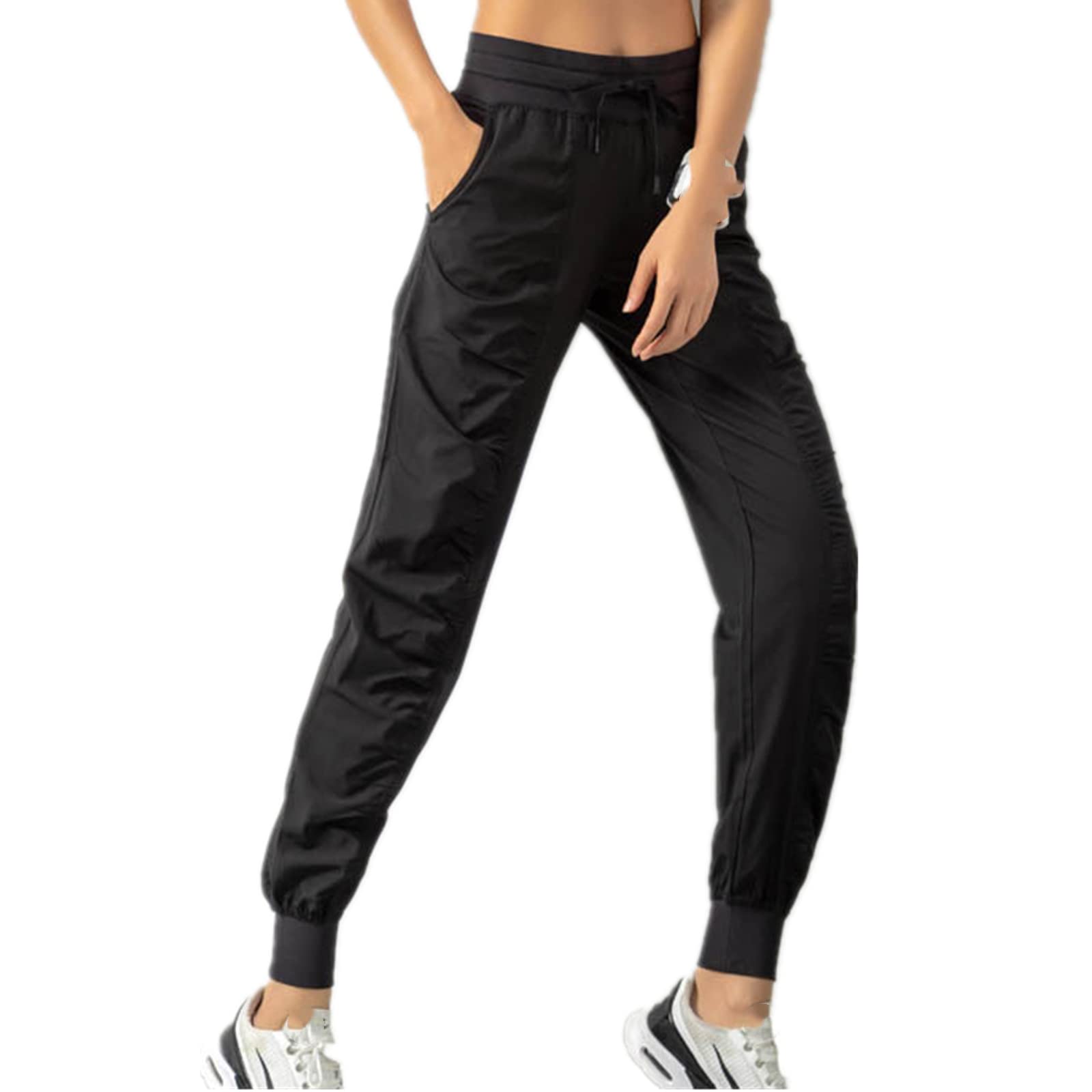 Solid Color Straight Wide Leg Pants Womens high Waist Loose and Thin Casual Fashion Trousers