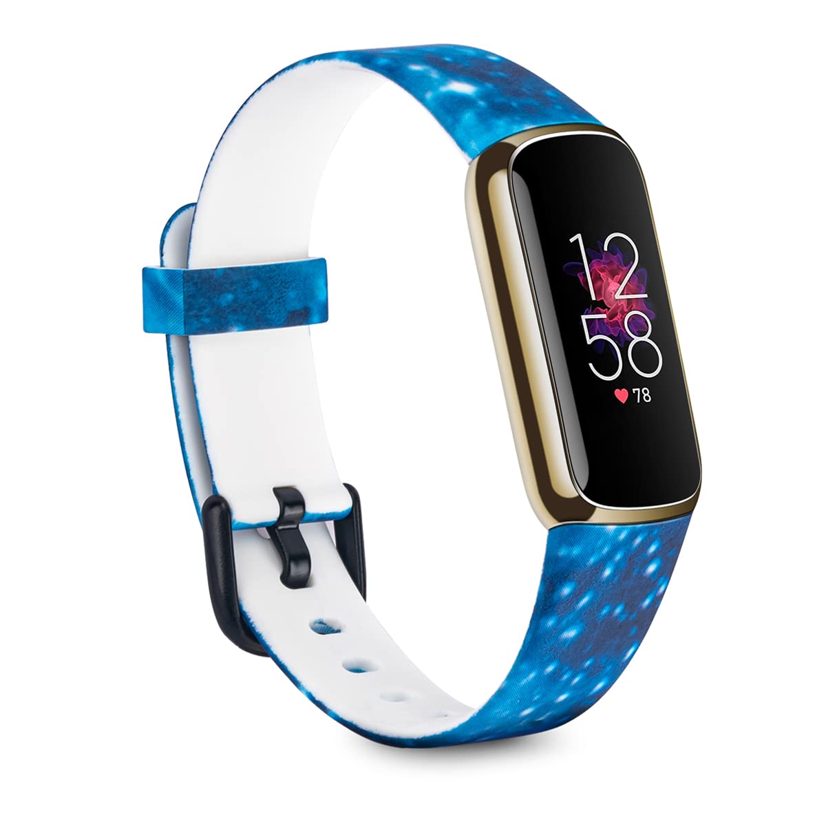 Luxe Straps Compatible with Fitbit Luxe Watch Bands Wrist Strap for Men Women Colorful Pattern Floral Sport Watchband Bracelet Bangle Wristband Replacement Accessories with Metal Buckle Small Wrist
